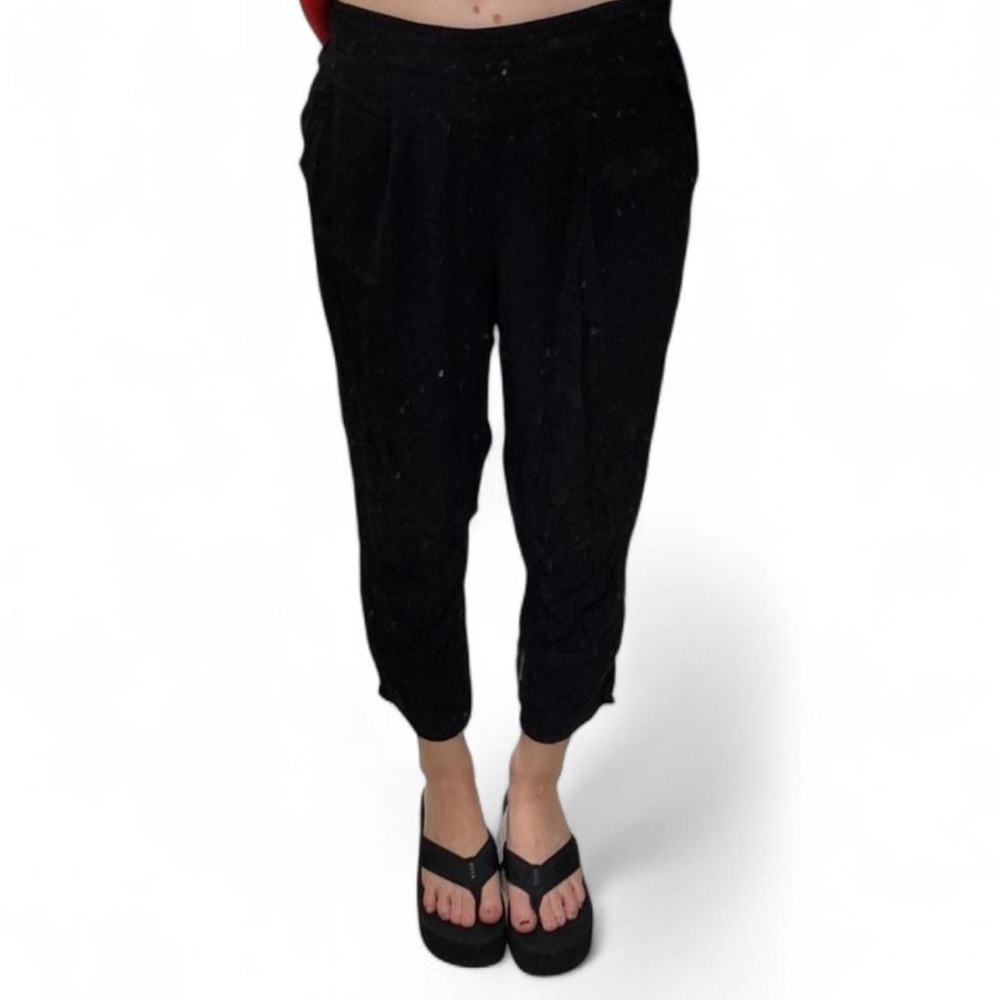 Free People Silky Black Capri Pants